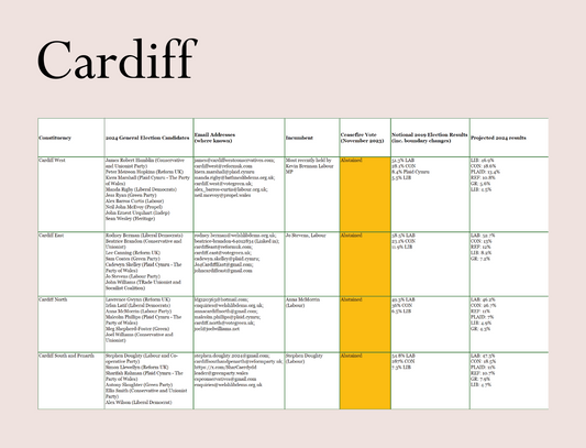 Cardiff Constituencies